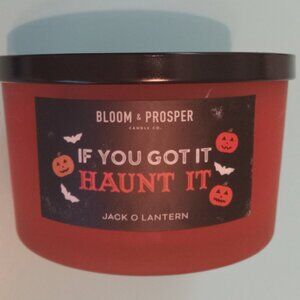 🎃JACK O LANTERN🎃 Bloom & Prosper Halloween Candle 14.7 oz Pumpkin Spice